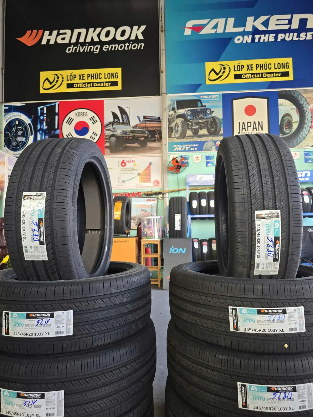 Lốp Hankook iON evo AS 245/45R20 Cho VF8 Plus